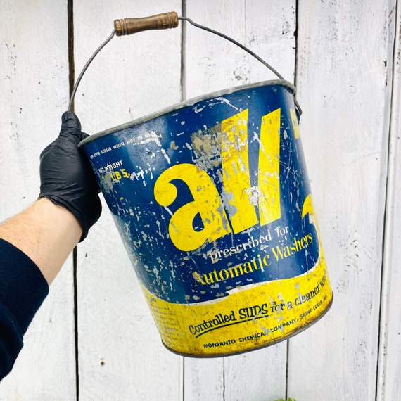Vintage All Laundry Soap Detergent Metal Bucket Etsy