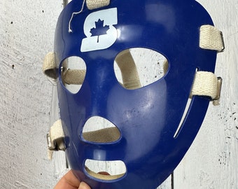 Vintage Goalie  Mask, Vintage Hockey Mask, Blue Street Hockey Mask
