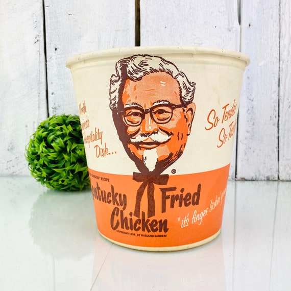 Vintage Kentucky Fried Chicken Barrel Colonel Sander Famous Etsy