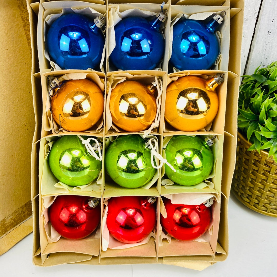 Vintage Christmas Tree Ornaments Glass Etsy