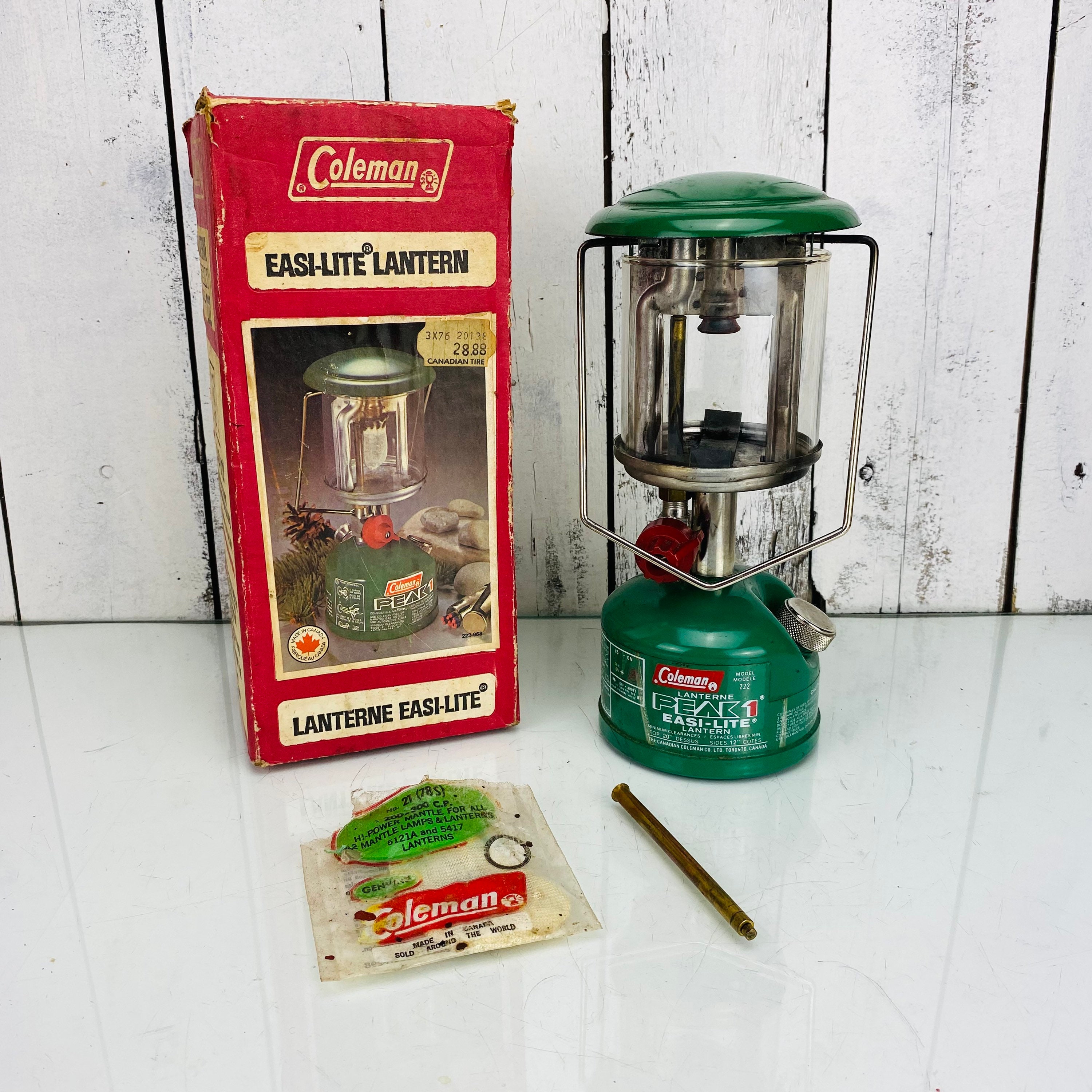 Vintage Coleman Easi-lite 222B Gaz Lantern,camping Lantern,rustic Decor  Light 