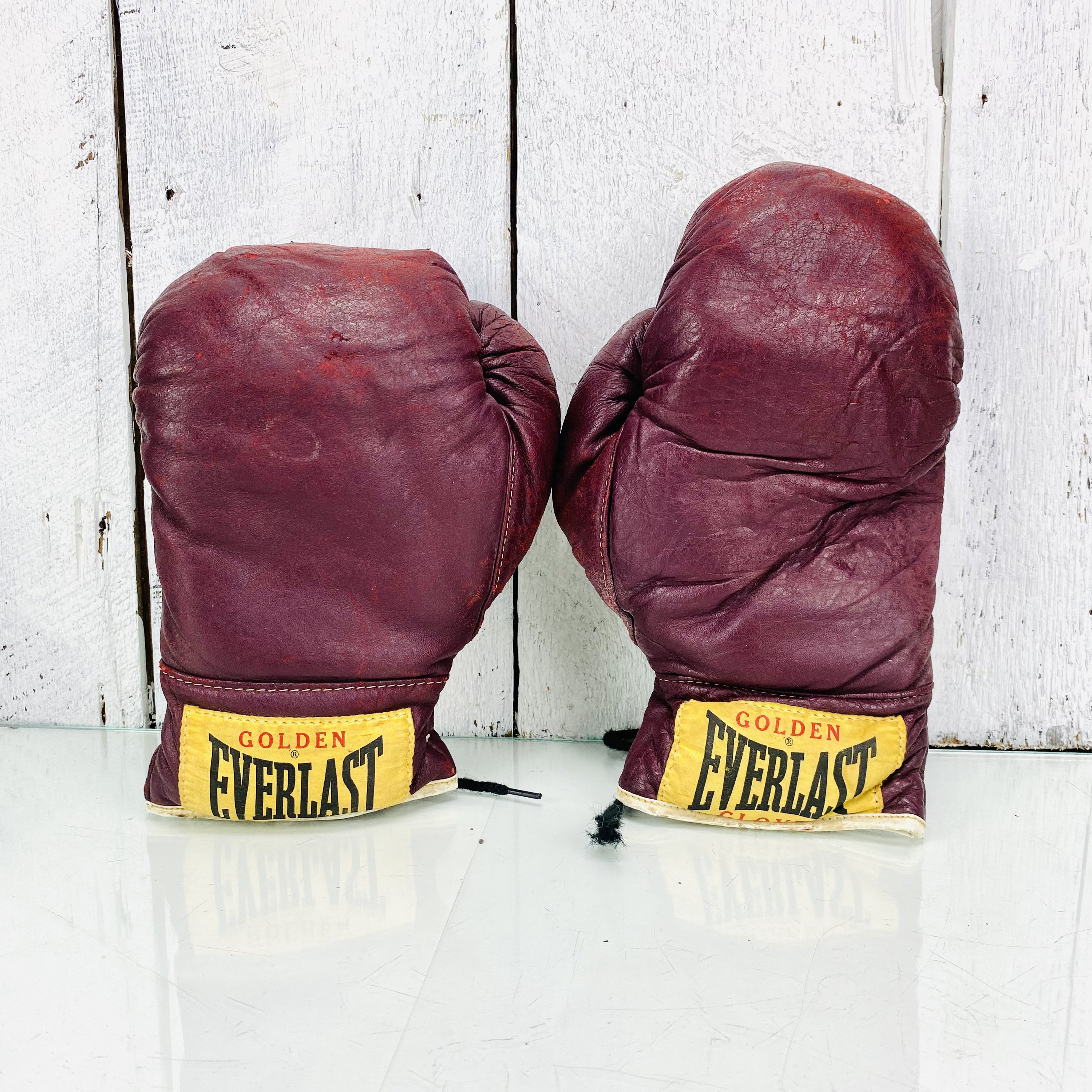 Vintage Leather Golden Everlast Boxing Glove 12oz - Etsy 日本