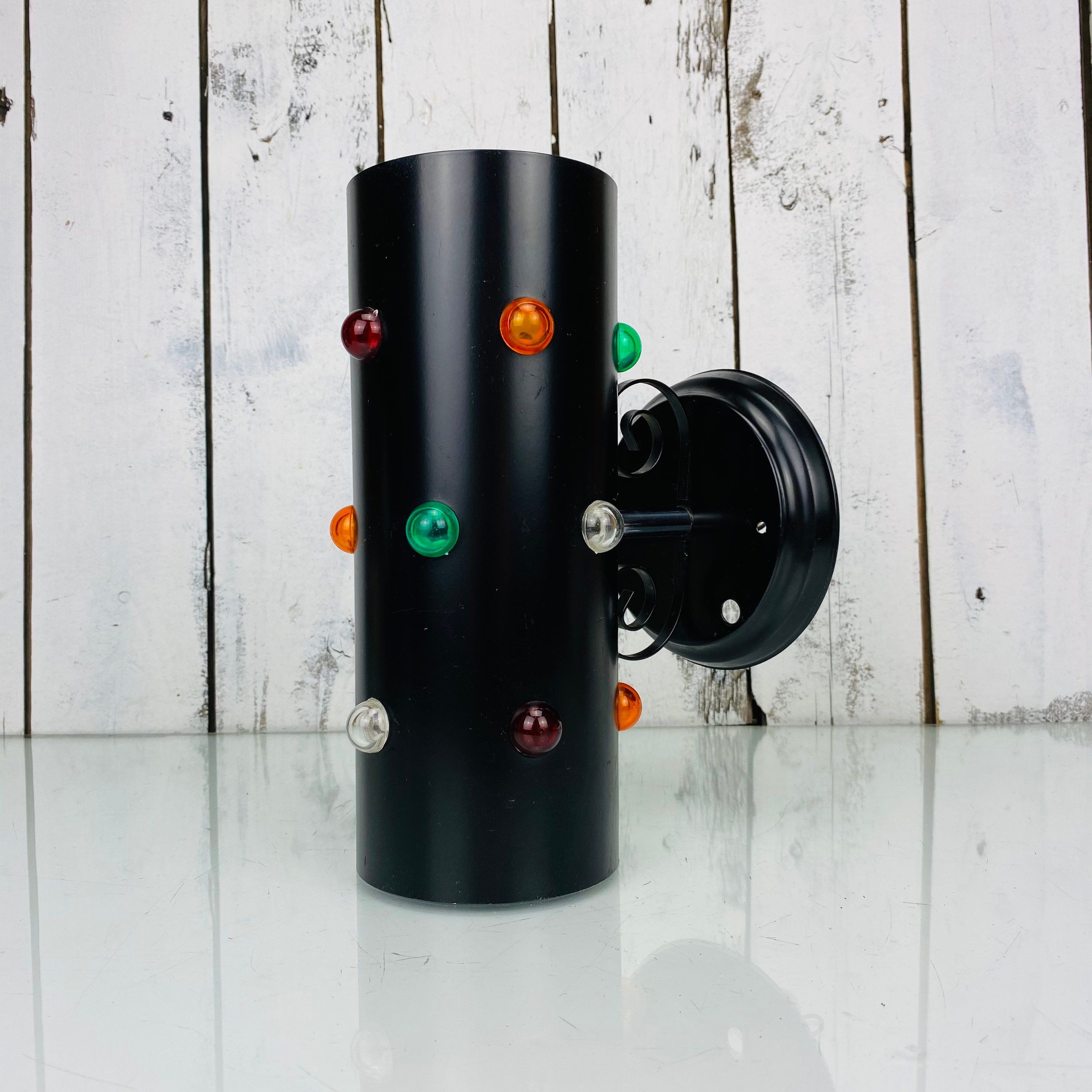 Sconces Lighting RARE Vintage wall Sconce fixture Cylinder Colored