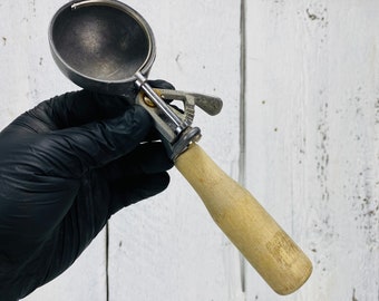 Vintage Wooden Ice Cream Spoon,Retro Ice Cream Spoon