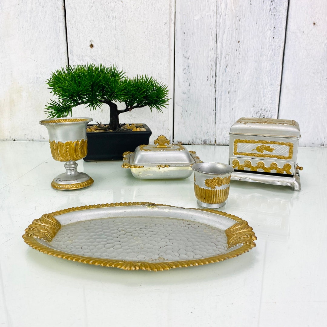 Vintage Set of Occupied Japan Set of Cigarette Dispenser and Plate Etsy