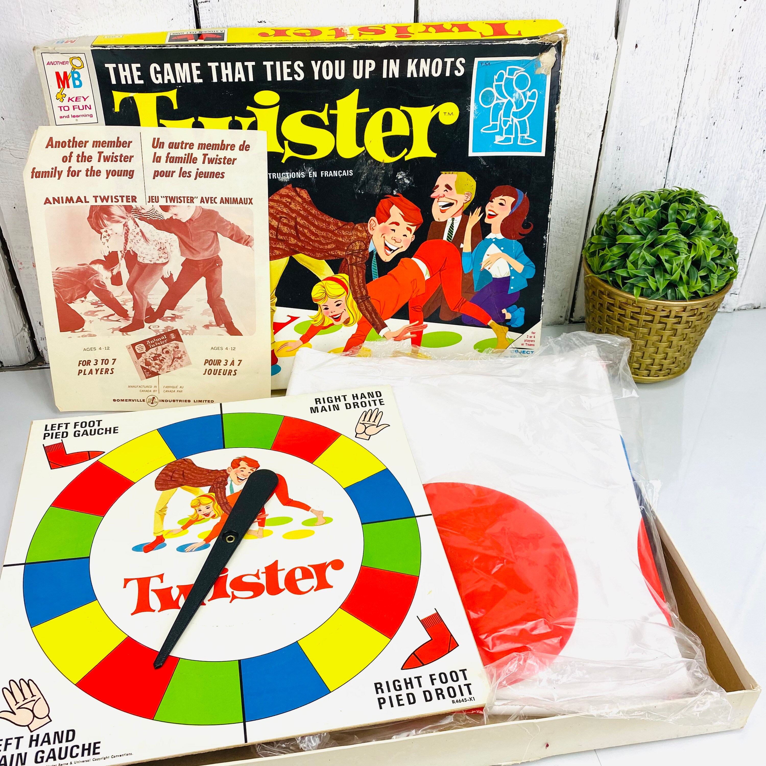 Twister Game 1966- Dollhouse Miniature 1:12 scale - Dollhouse Accessory  1960s Dollhouse party game Dollhouse Twister Game Box & Game Mat