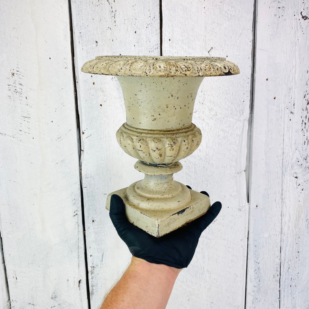 Antique Large Cast Iron Flower Pot,victorian Cast Iron Flower Pot Etsy