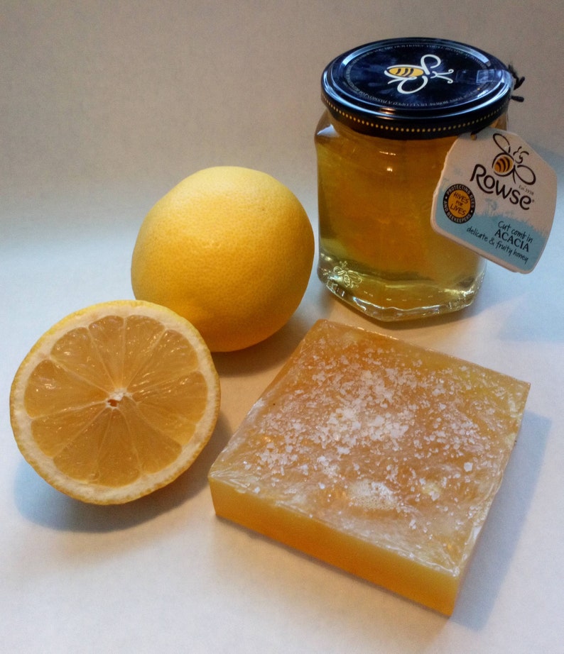 Dish Washing Soap Bar 140g approx Lemon and Honey Sulphate Etsy