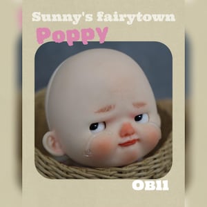 Sunny‘s original design .ob11 doll head . BJD doll handmade doll Sunny Doll. Well made up head and eyes