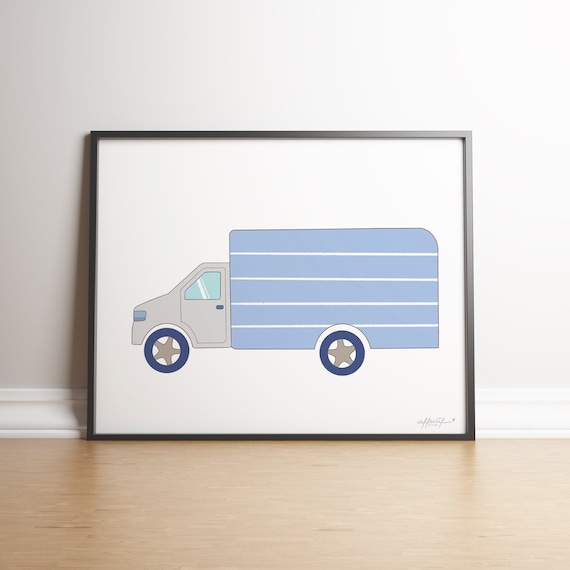 Truck Nursery Decor Truck Nursery Wall Art Toddler Decor | Etsy