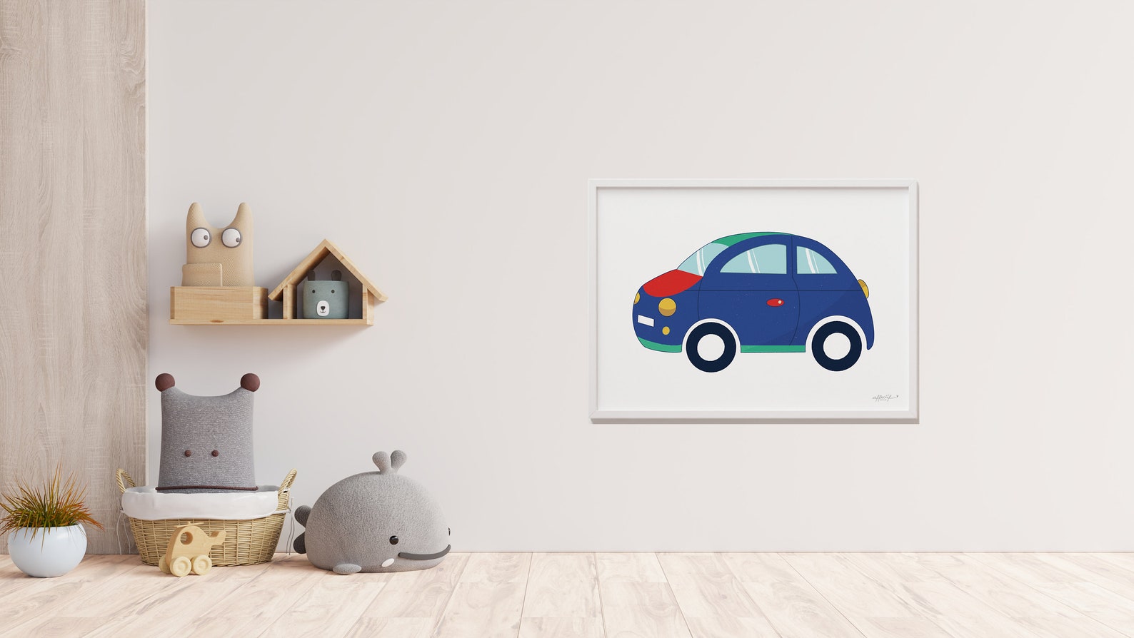 Colorful Car Nursery Decor Car Nursery Wall Art Car Toddler Etsy