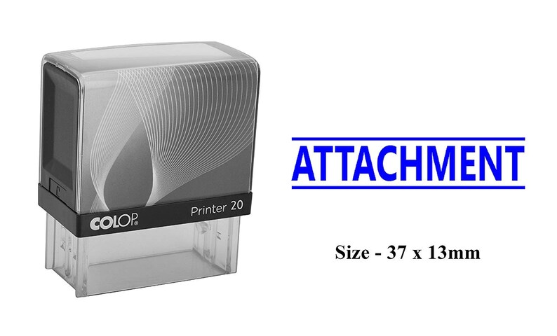 Customised Design Address Stamp ATTACHMENT Rubber Stamp Colop Printer 20 Custom Self-Inking Rubber Stamp For Logo 37 x 13 mm
