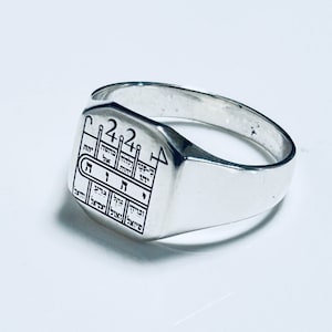 Ring of Solomon Open Doors in Sterling Silver 925