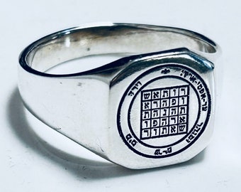 Der Ring-Amulett-Siegel des Wohlstandskönigs Salomo in Sterlingsilber 925, Amulett für Geld