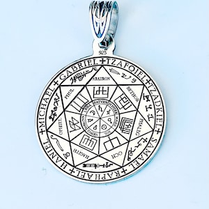 Seven Archangels Seal Pendant\Personalized Protection Jewelry-Magic Amulet-Protection Amulet/Gold 9K-14k/silver925 locket necklace-talisman