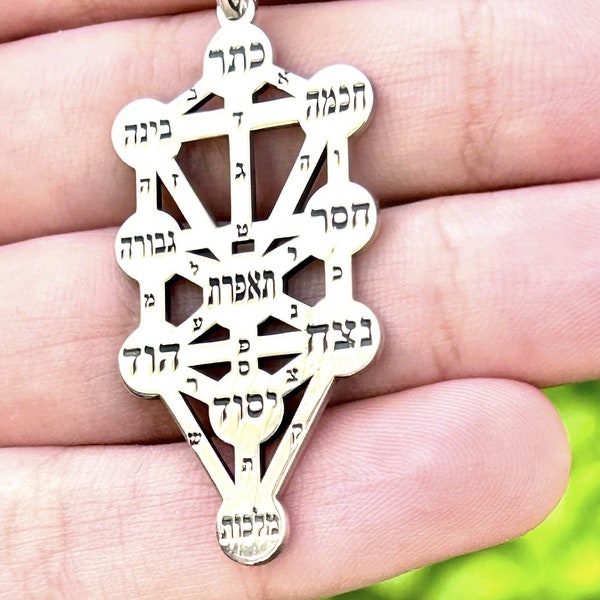 Sephiroth Necklace / Tree of Life - Ten Sephiroth - Kabbalah Necklace from Israel - Jewish Gift Sterling Silver 925