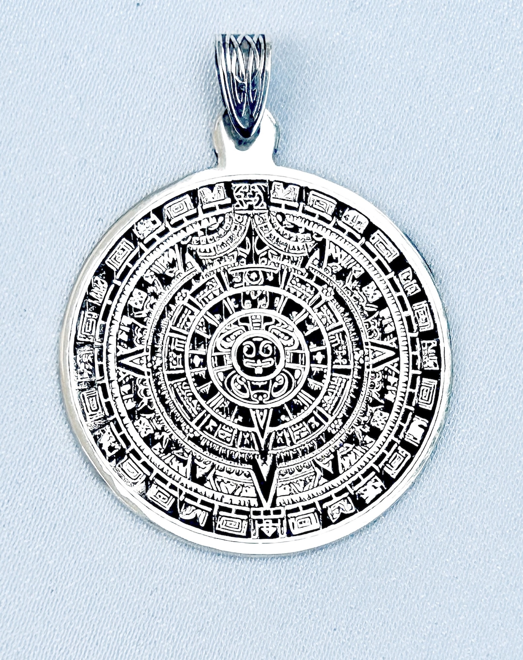 Aztec Mayan Calendar Good Luck Charm Personalized Celestial Jewelry ...