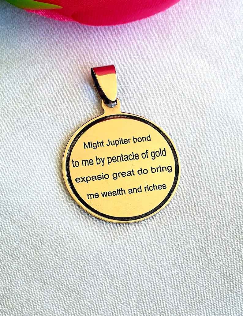 The strongest amulet of wealth, Money Amulet 14k-9K Yellow Gold Silver 925/Personalized Name image 8
