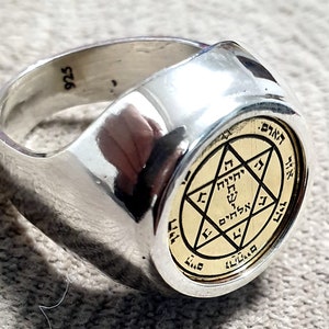Health Seal Amulet King Solomon Ring Silver 925. Kabbalah Talisman