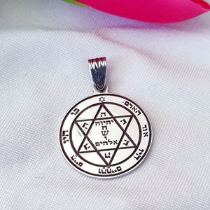 Amulet of Health Seal of king Pentacle King Solomon Pendant Sterling Silver 925. Gold 9K