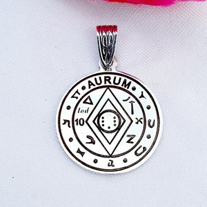 Pentacle of King Solomon AURUM money amulet 925 Sterling Silver