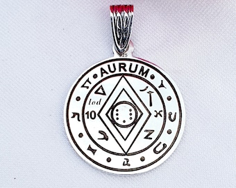 Pentacle of King Solomon AURUM money amulet 925 Sterling Silver