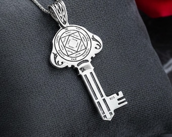 Key of solomon seals Solomon Success Amulet Key in Sterling Silver 925