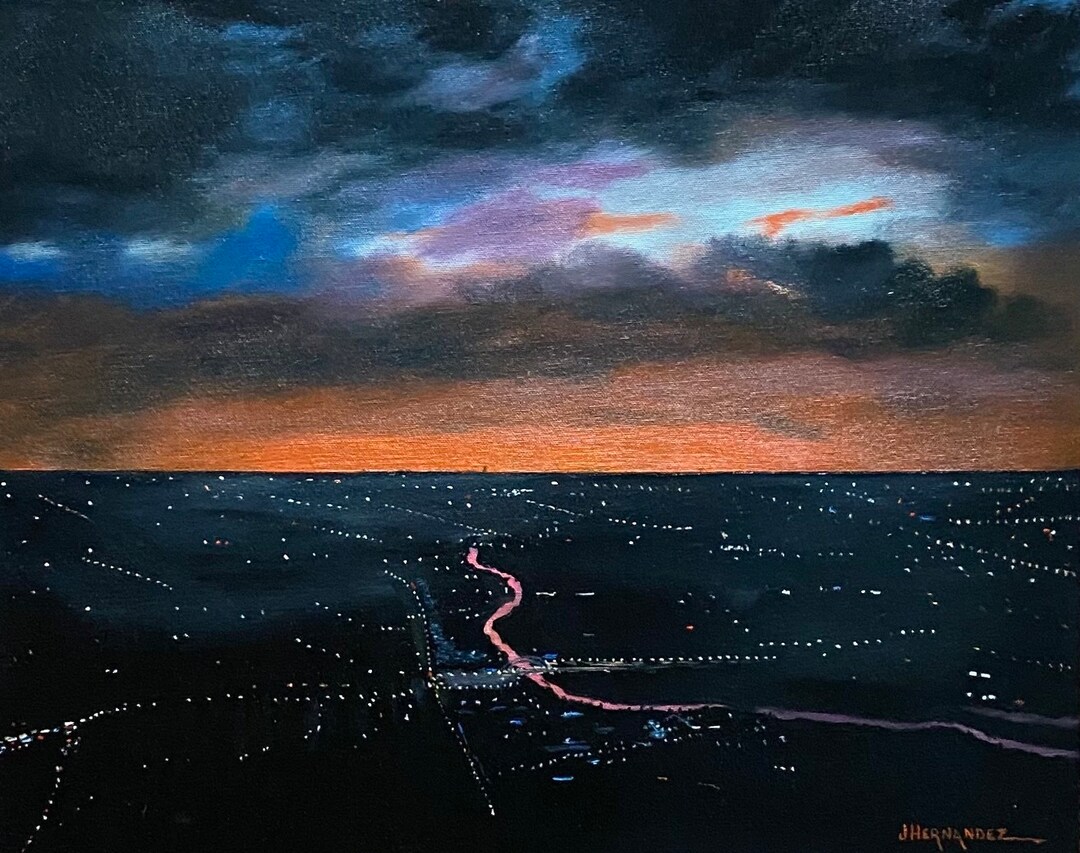 ネオ ビンテージ！「City Lights Bookstore」ポスター（額付） City Lights, Endless Nights Original Oil Painting - Etsy
