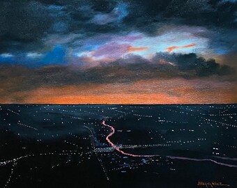 City Lights, Endless Nights Original Oil Painting - Etsy