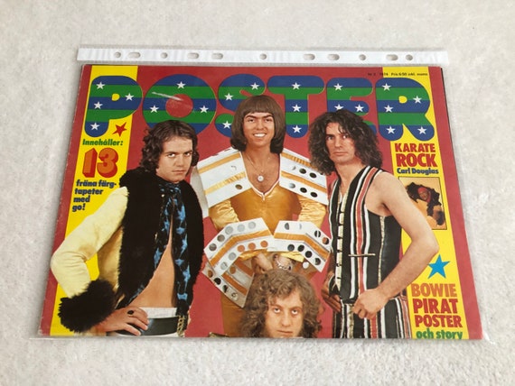 David Coverdale 1974 Deep Purple Swedish Poster Magazine 1970s