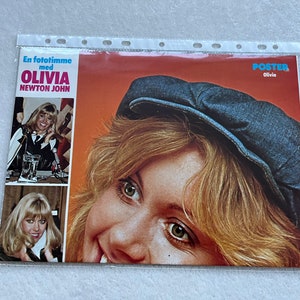 Olivia Newton John Poster 1979 ONJ Grease Swedish Poster Music Magazine 1970s Vintage Rare image 9