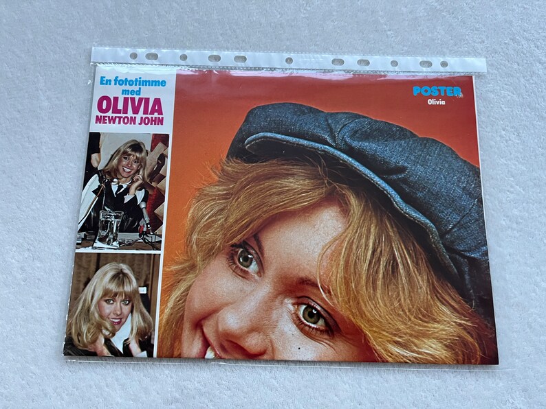 Olivia Newton John Poster 1979 ONJ Grease Swedish Poster Music Magazine 1970s Vintage Rare image 9