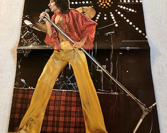 Rod Stewart 1974 live Swedish Poster Magazine 1970s Hunk Sexy Vintage Rare