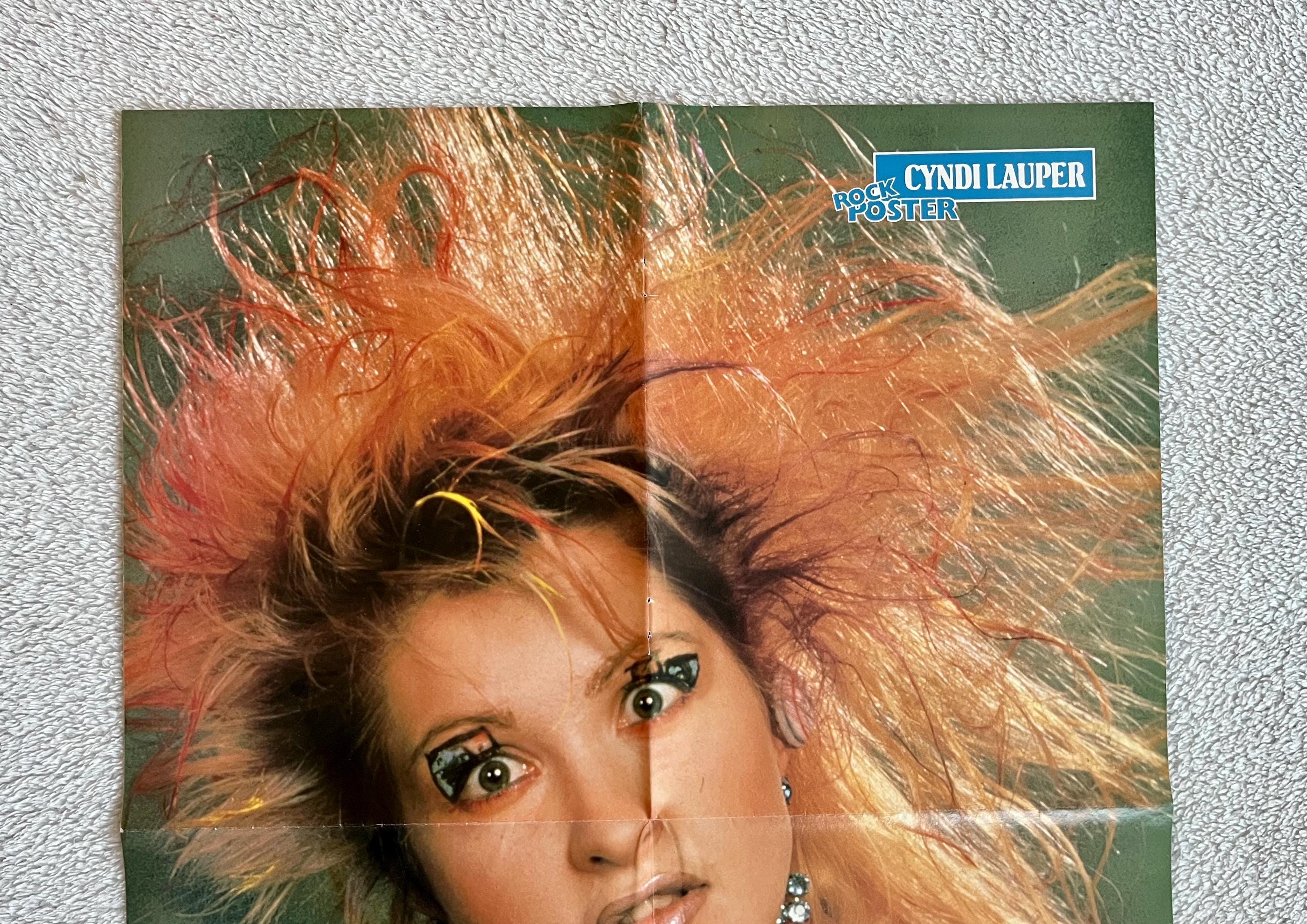 Cyndi Lauper 1986 Swedish Poster Music Magazine 1980s Vintage Rare
