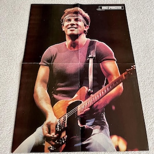 Bruce Springsteen 1985 Madonna The Boss Swedish Poster Music Magazine 1980s Vintage Rare