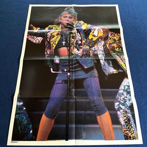 Madonna 1985 Swedish Poster Like a Virgin Tour Music Magazine Rock Poster 1980s Vintage Rare