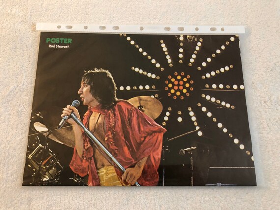 Rod Stewart 1974 Live Swedish Poster Magazine 1970s Hunk Sexy