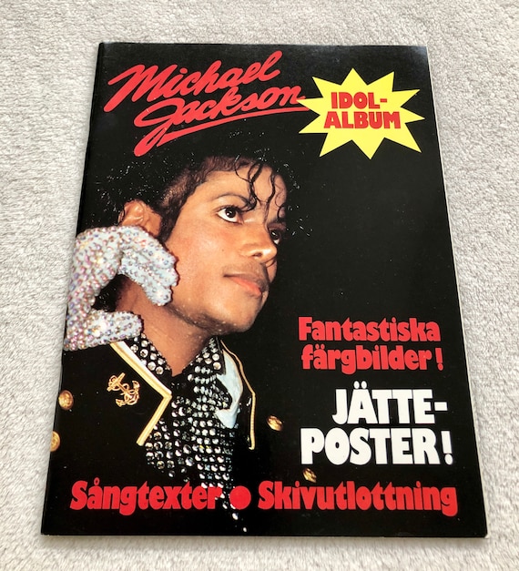 Michael Jackson 1984 Swedish Music Magazine Giant Poster 1980s