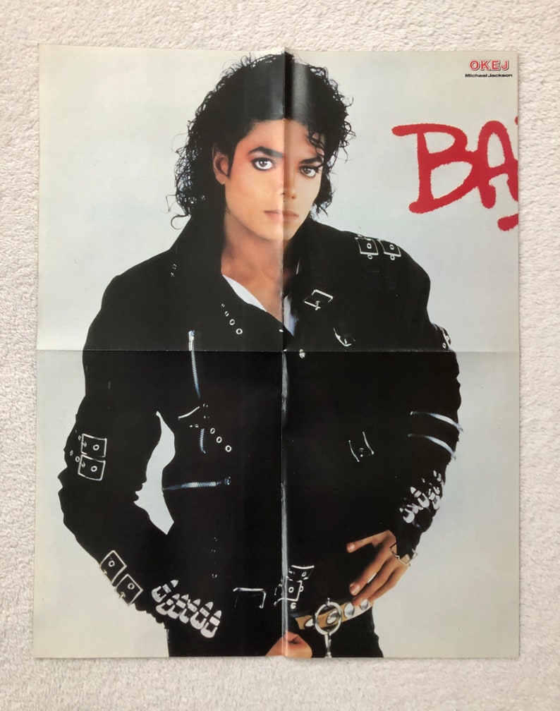 Michael Jackson 1987 BAD Swedish Poster Magazine OKEJ 1980s Vintage Rare image 2