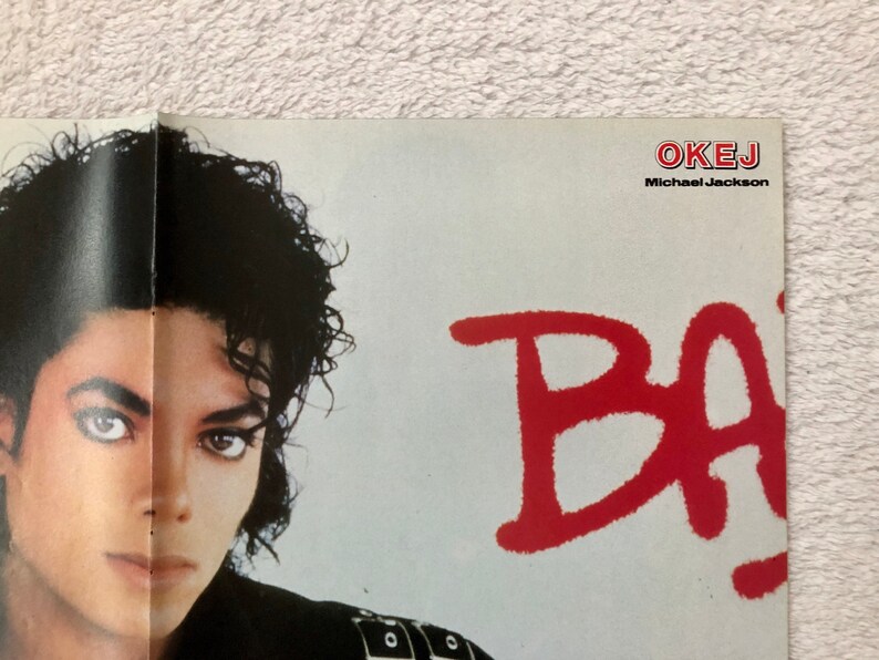 Michael Jackson 1987 BAD Swedish Poster Magazine OKEJ 1980s Vintage Rare image 5