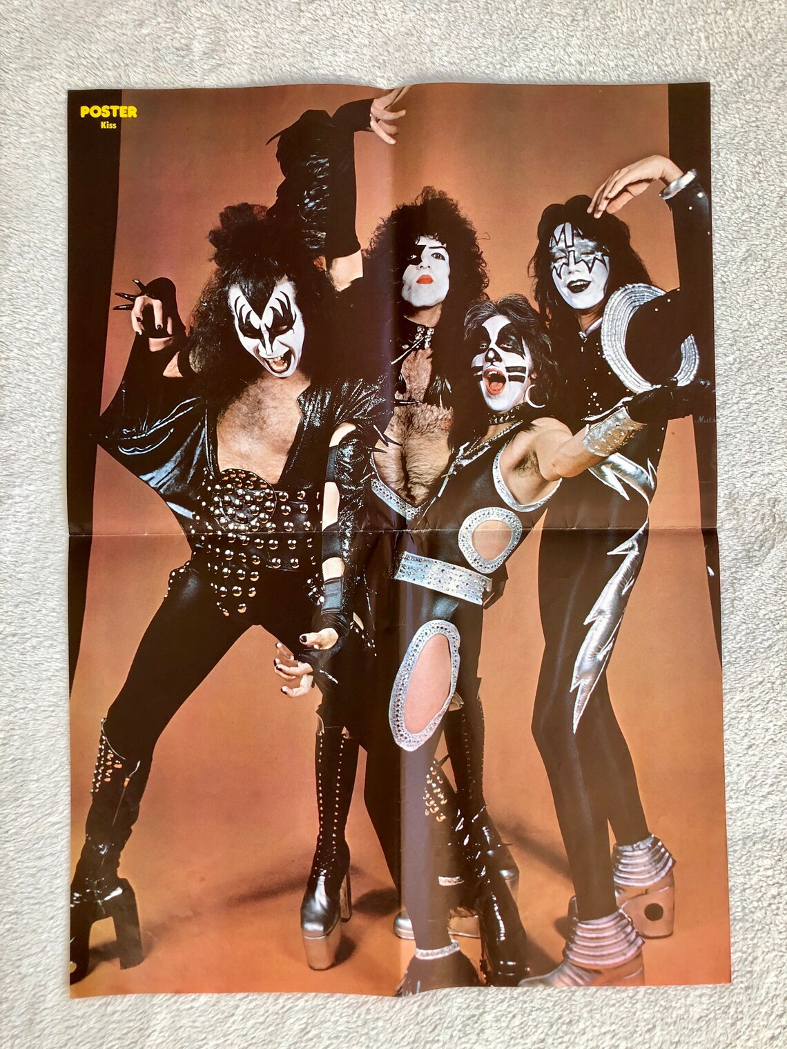 KISS Studio Poster 1975 Swedish Poster Magazine 1970s Gene Etsy UK