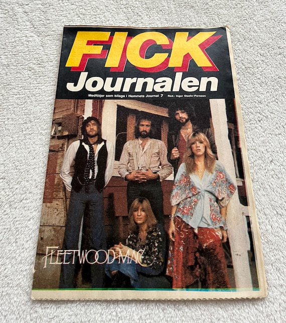 Fleetwood Mac 1977 Swedish Magazine Mick Fleetwood John Mcvie