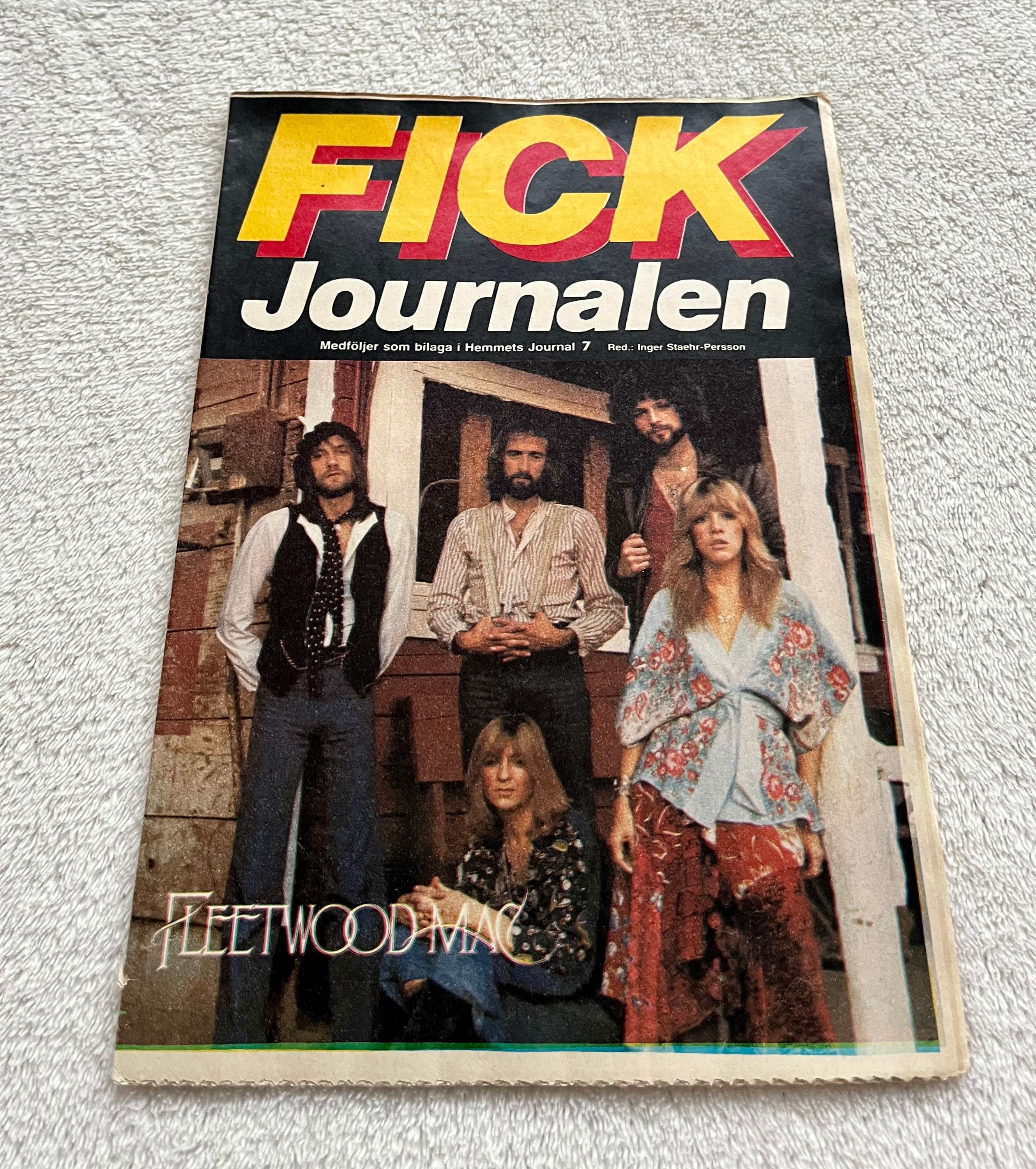Fleetwood Mac 1977 Swedish Magazine Mick Fleetwood John Mcvie
