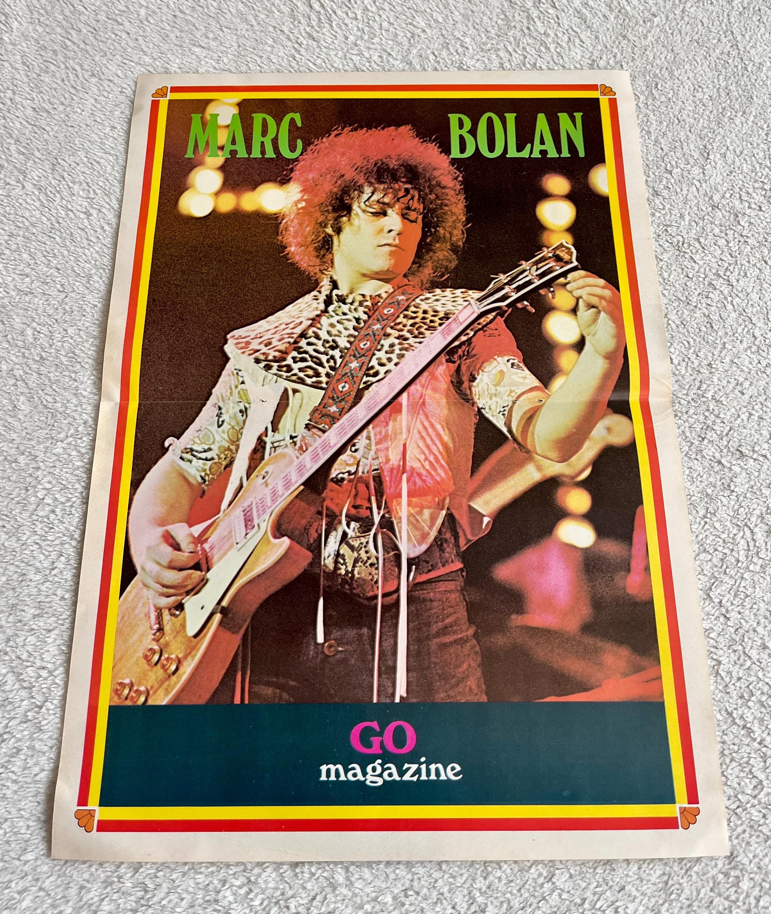 Marc Bolan Poster 1974 T. Rex Swedish Music Magazine GO 1970s