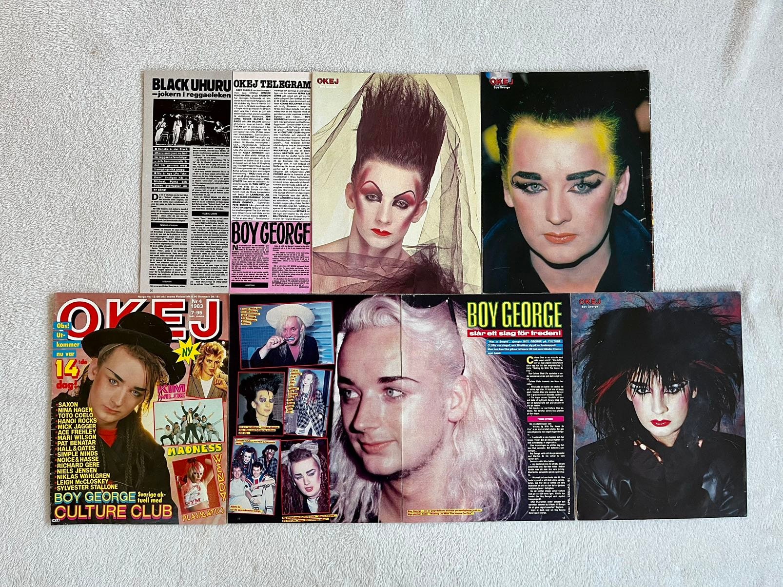 Boy George 1983 Culture Club Clips Swedish Poster Music Magazine