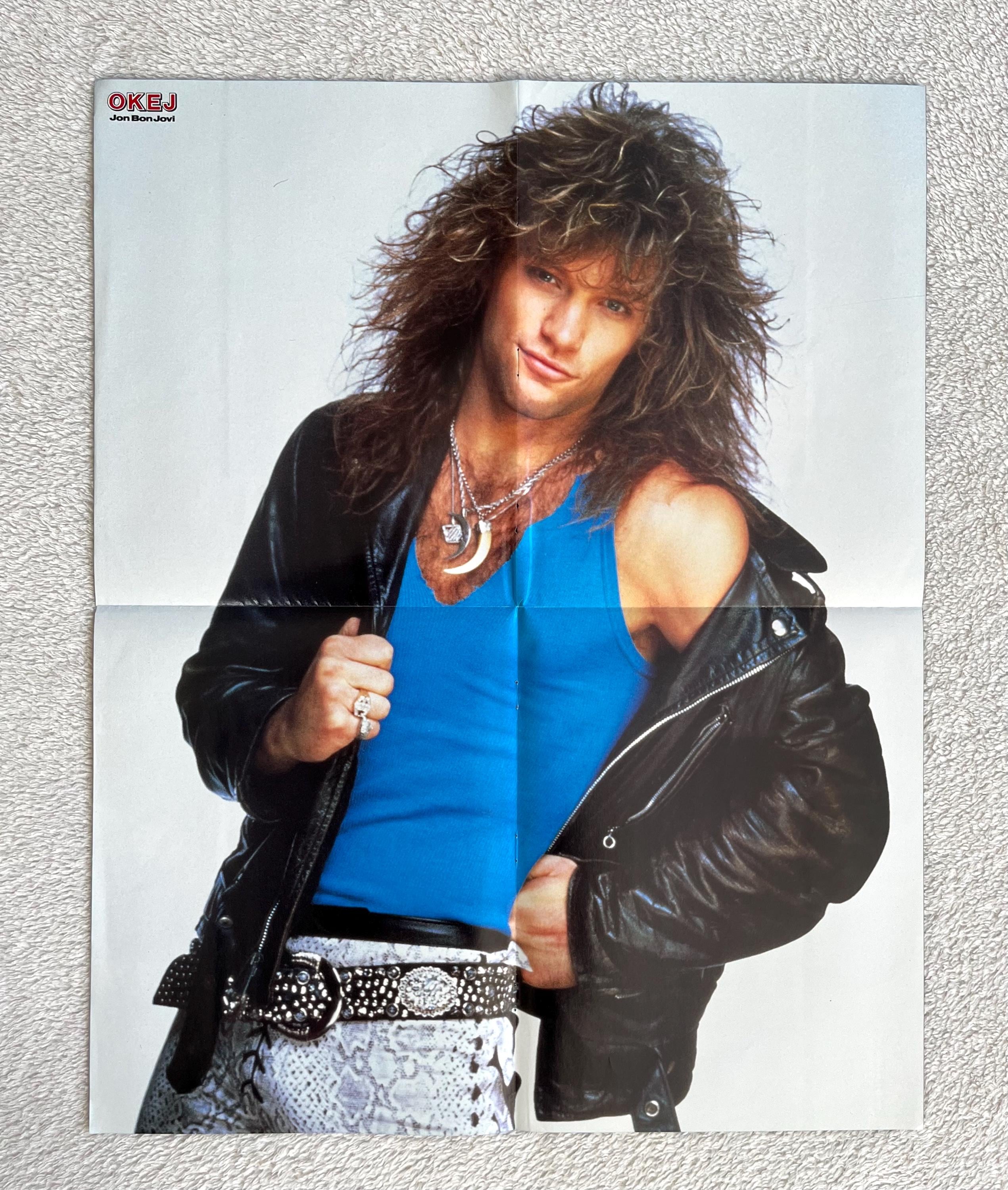 Bon Jovi 1987 Jon Bon Jovi Richie Sambora Swedish Poster Music