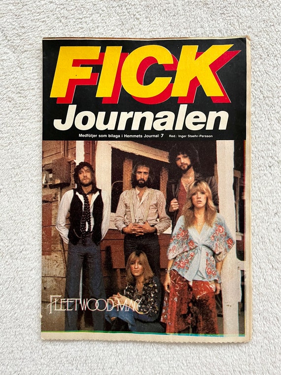 Fleetwood Mac 1977 Swedish Magazine Mick Fleetwood John Mcvie