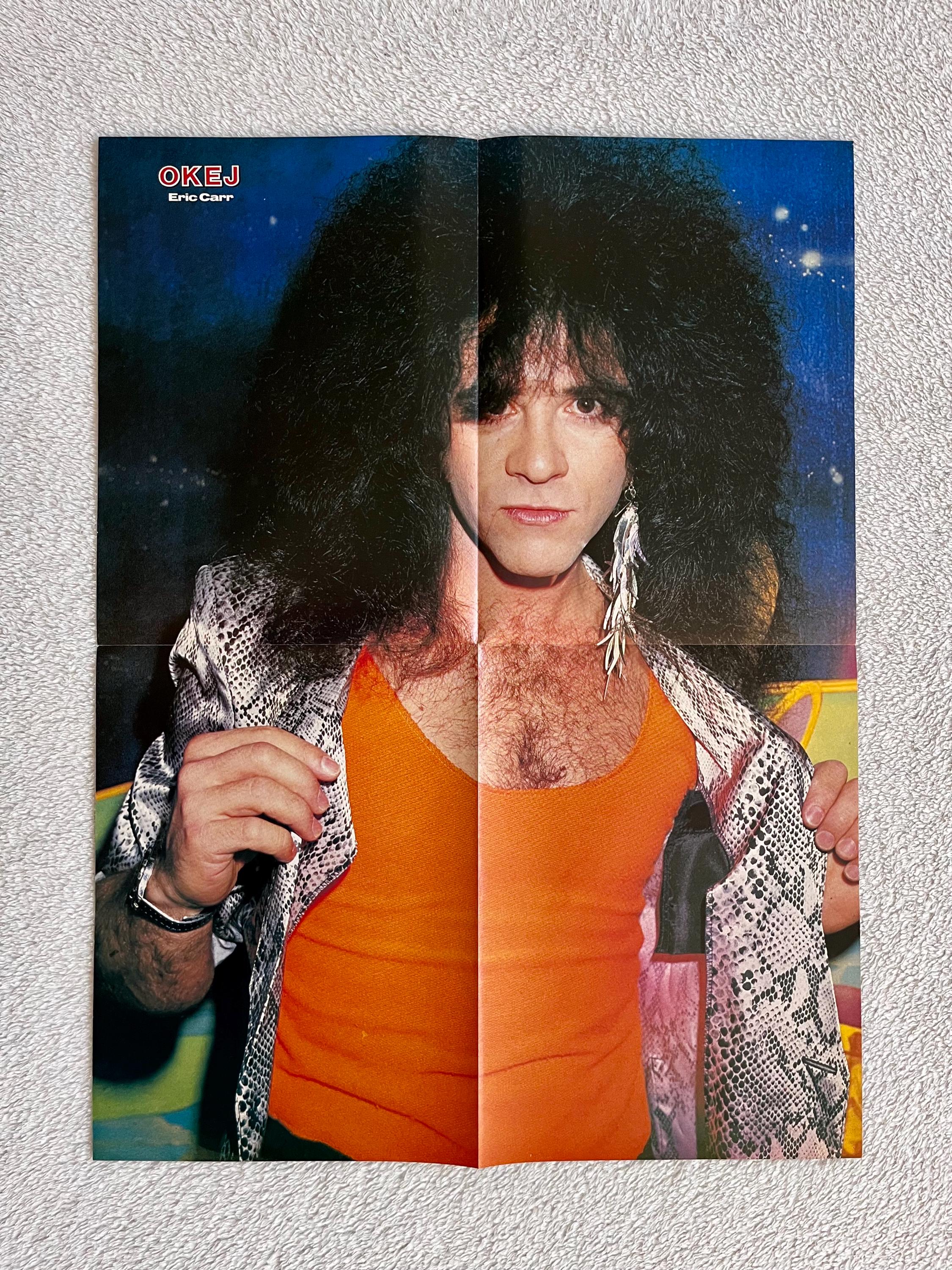 KISS 1984 Swedish Poster Music Magazine OKEJ 1980s Eric Carr Gene