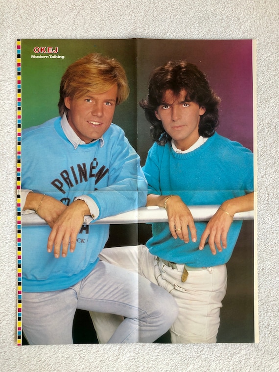 Modern Talking 1985 Swedish Poster Music Magazine OKEJ Thomas