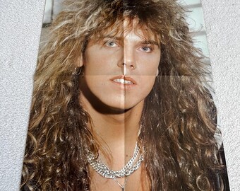 Joey Tempest 1987 Europe Swedish Poster Music Magazine OKEJ 1980s Vintage Rare